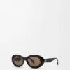 Mini Anagram Oval Sunglasses
