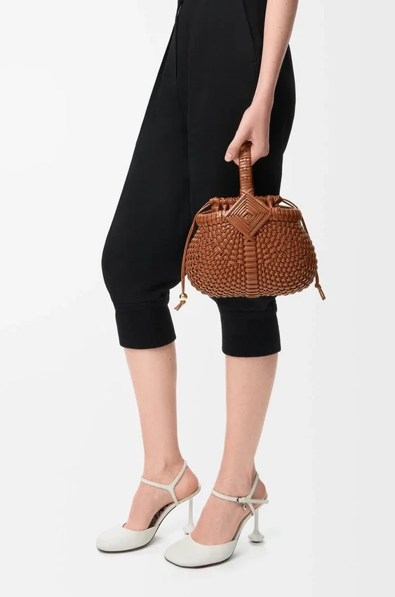 Mini Diamond Round Basket Bag in Calfskin Mini Diamond Round Basket Bag in Calfskin