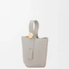 Mini Pebble Bucket in Smooth Calfskin
