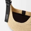 Mini Punch Hole Hobo in Raffia and Calfskin