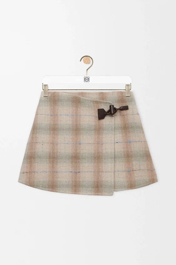 Mini Skirt in Wool and Cashmere Blend Mini Skirt in Wool and Cashmere Blend