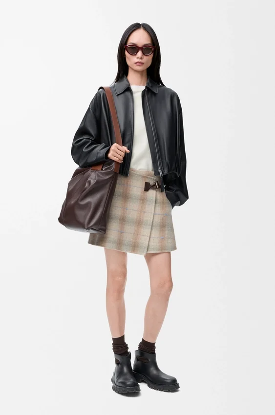Mini Skirt in Wool and Cashmere Blend Mini Skirt in Wool and Cashmere Blend
