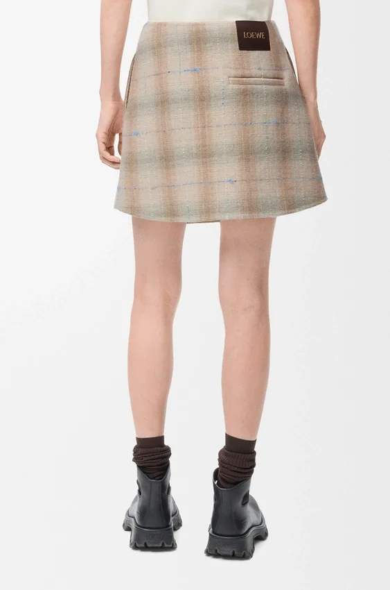 Mini Skirt in Wool and Cashmere Blend Mini Skirt in Wool and Cashmere Blend