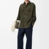 Overshirt in Suede Goatskin