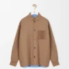Overshirt in Virgin Wool and Cashmere
