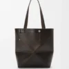 Panta Medium Puzzle Fold Tote in Shiny Calfskin