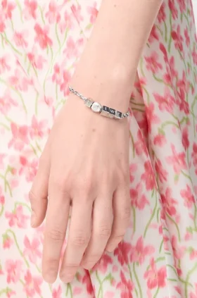 Pebble Cube Bracelet in Sterling Silver