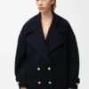 Pebble Peacoat in Wool