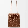 Pebble Pouch in Printed Shearling