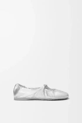 Pebble Soft Ballerina in Laminated Nappa Lambskin Pebble Soft Ballerina in Laminated Nappa Lambskin