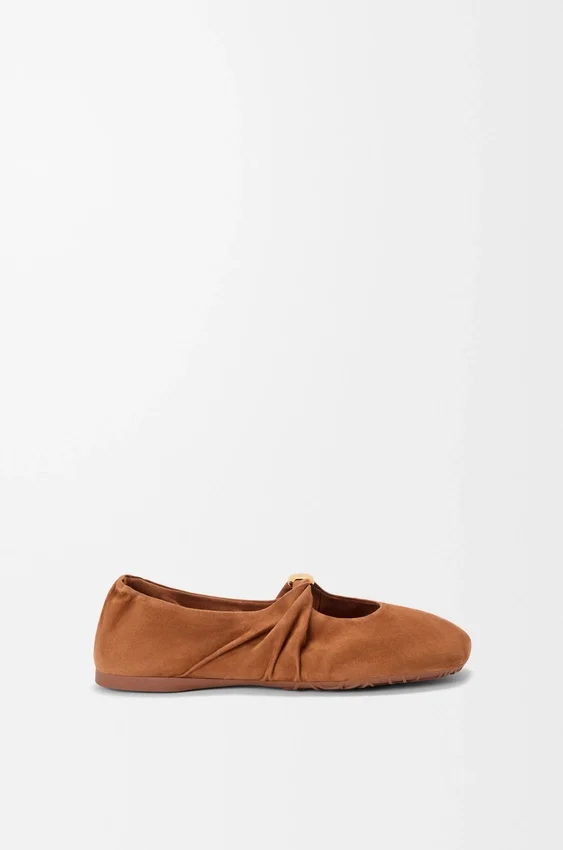 Pebble Soft Ballerina in Suede Goatskin Pebble Soft Ballerina in Suede Goatskin