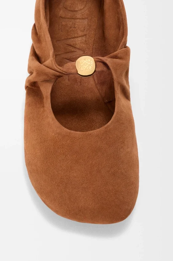 Pebble Soft Ballerina in Suede Goatskin Pebble Soft Ballerina in Suede Goatskin