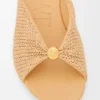 Pebble Soft Slide in Raffia-Effect Fabric