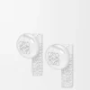 Pebble Stud Earrings in Sterling Silver and Crystals