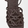 Petal Anagram Sandal in Calfskin