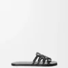 Petal Anagram Slide in Calfskin