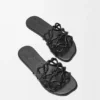 Petal Anagram Slide in Calfskin