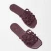 Petal Anagram Slide in Calfskin