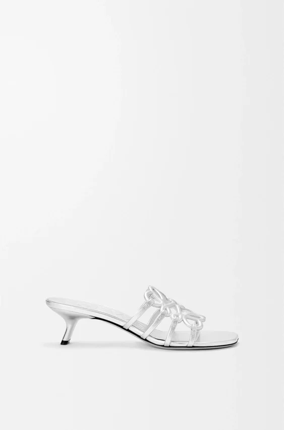 Petal Anagram Slide in Laminated Lambskin Petal Anagram Slide in Laminated Lambskin