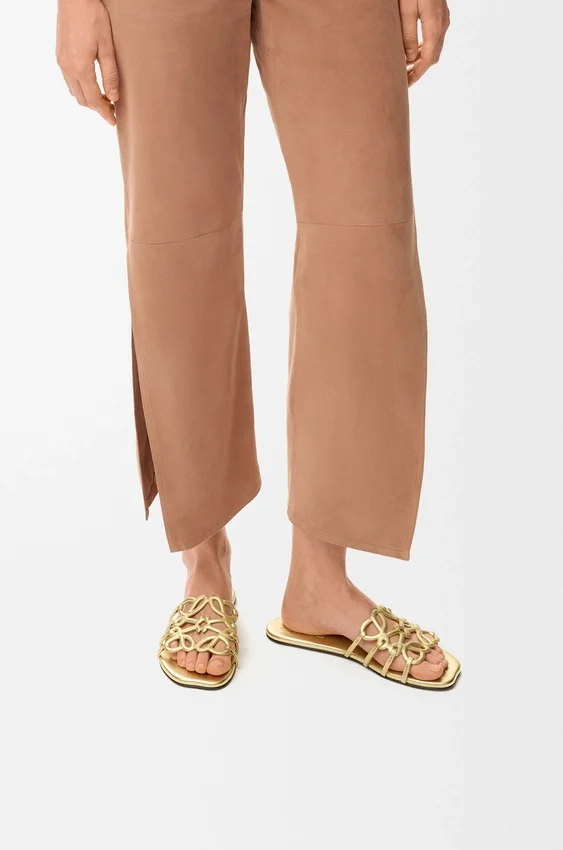 Petal Anagram Slide in Laminated Lambskin Petal Anagram Slide in Laminated Lambskin