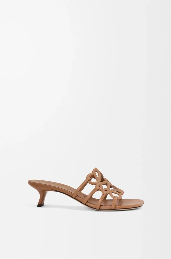 Petal Anagram Slide in Soft Calfskin Petal Anagram Slide in Soft Calfskin