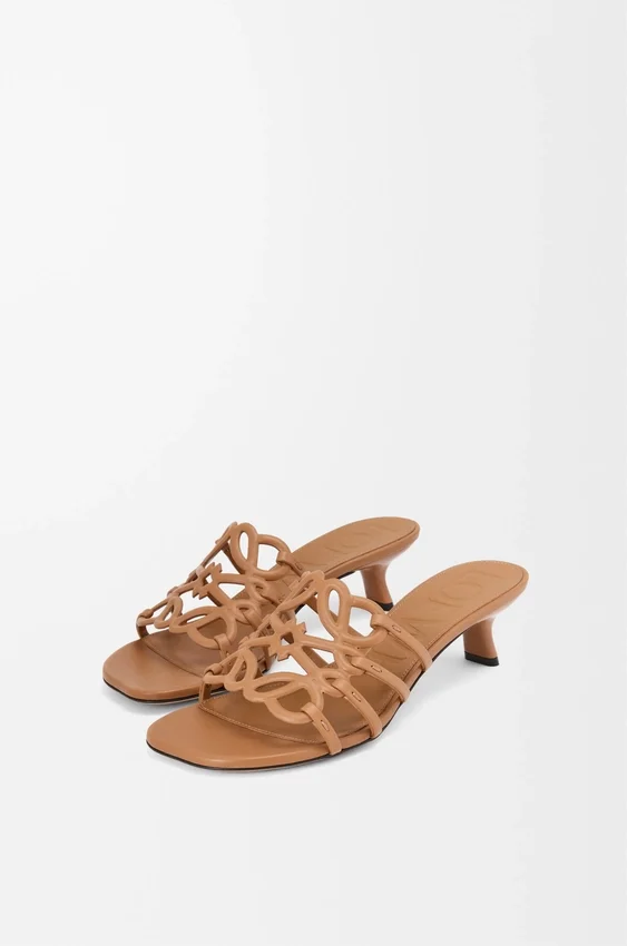 Petal Anagram Slide in Soft Calfskin Petal Anagram Slide in Soft Calfskin