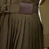 Pleated Dress in Cotton Blend