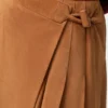 Pleated Mini Skirt in Suede Lambskin