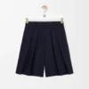 Pleated Shorts in Cotton and Linen