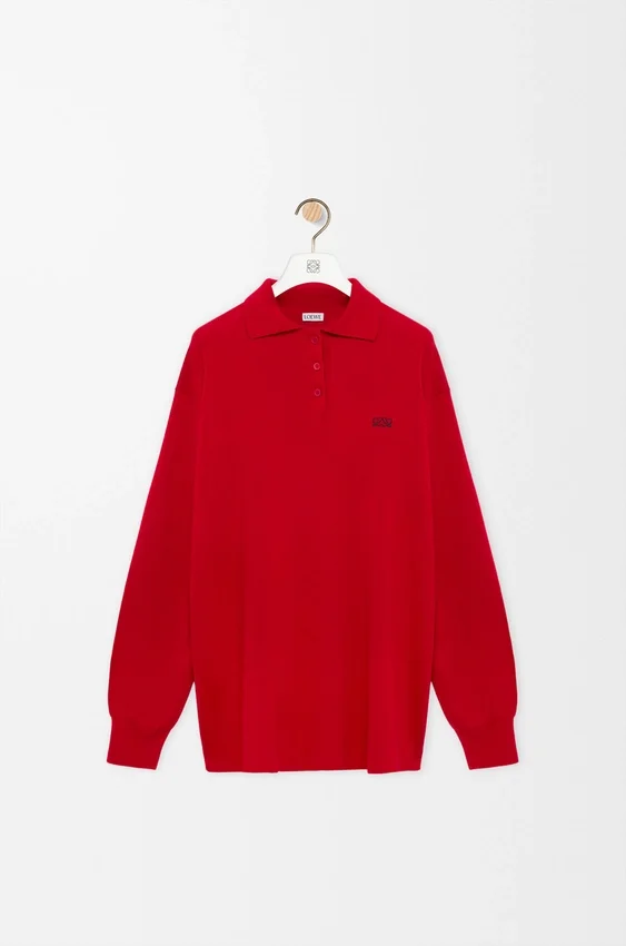 Polo Sweater in Cashmere and Silk Blend Polo Sweater in Cashmere and Silk Blend