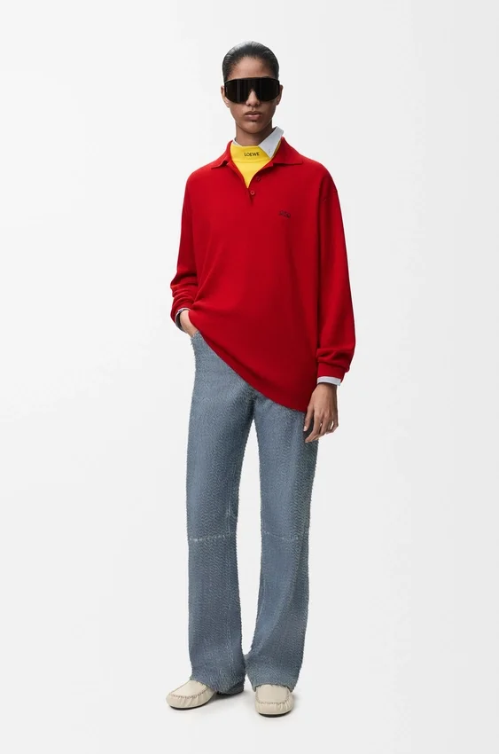 Polo Sweater in Cashmere and Silk Blend Polo Sweater in Cashmere and Silk Blend