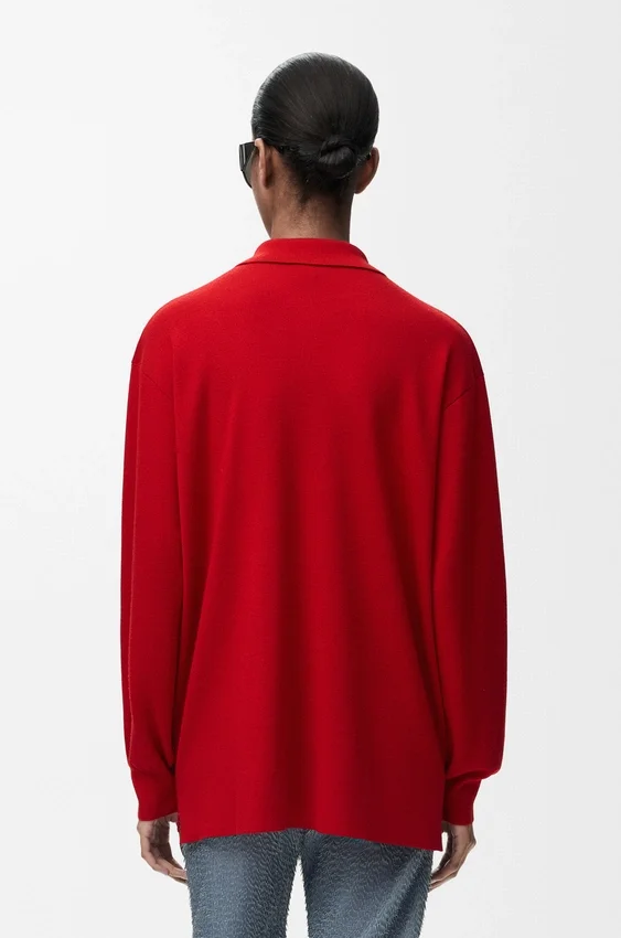 Polo Sweater in Cashmere and Silk Blend Polo Sweater in Cashmere and Silk Blend