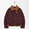 Puffer in Shearling and Cotton Blend