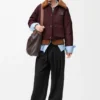 Puffer in Shearling and Cotton Blend