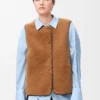 Puffer in Shearling and Cotton Blend