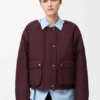 Puffer in Shearling and Cotton Blend