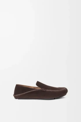 Rambla Driving Loafer in Suede Calfskin