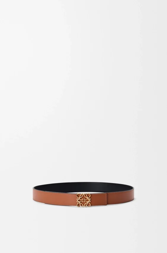 Reversible Anagram Belt in Smooth Calfskin Reversible Anagram Belt in Smooth Calfskin