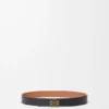 Reversible Anagram Belt in Smooth Calfskin and Soft Grained Calfskin