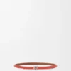 Reversible Anagram Bombé Belt in Smooth Calfskin