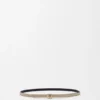 Reversible Anagram Bombé Belt in Smooth Calfskin