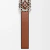 Reversible Anagram Bombé Belt in Smooth Calfskin