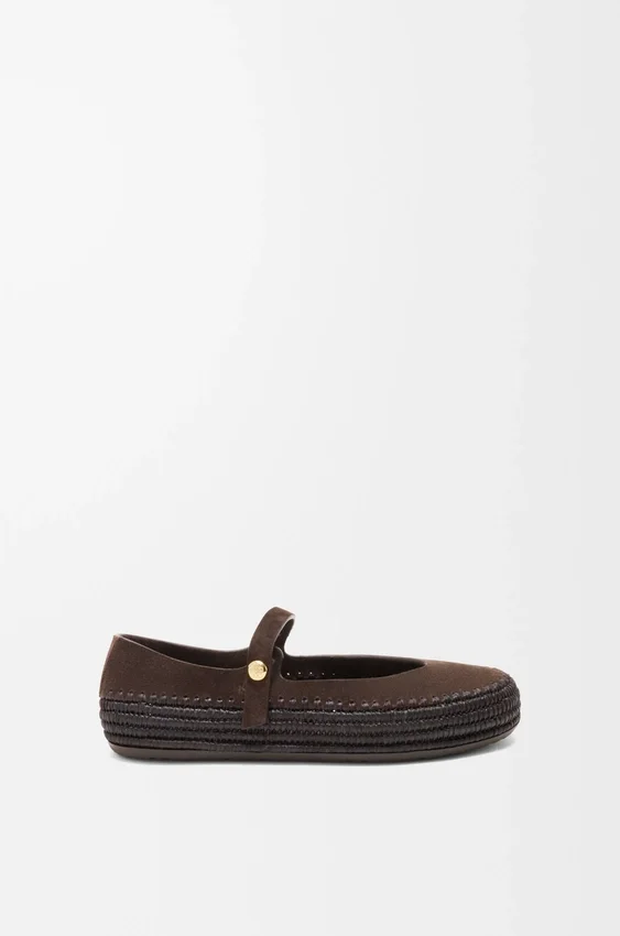 Rio Mary-Jane in Suede and Raffia Rio Mary-Jane in Suede and Raffia