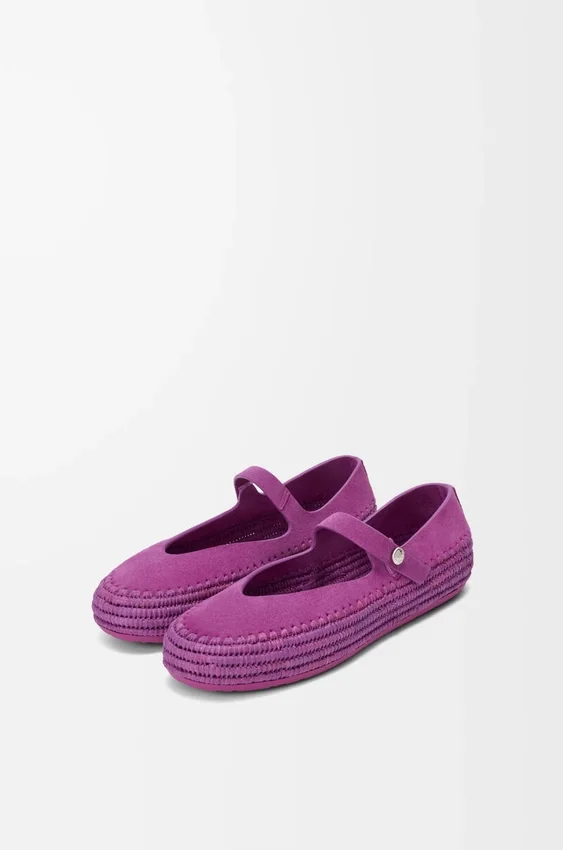 Rio Mary-Jane in Suede and Raffia Rio Mary-Jane in Suede and Raffia
