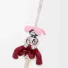 Seated Acrobat Pendant in Sterling Silver and Crystals