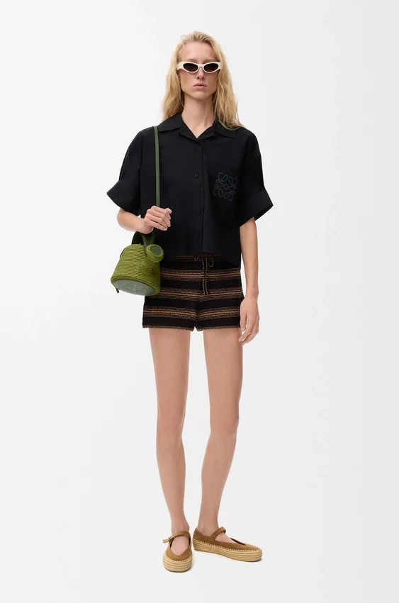 Short Sleeve Shirt in Cotton Blend Short Sleeve Shirt in Cotton Blend