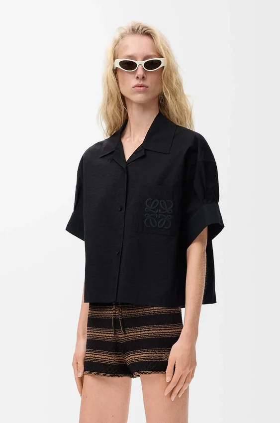 Short Sleeve Shirt in Cotton Blend Short Sleeve Shirt in Cotton Blend