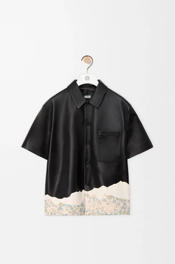 Short Sleeve Shirt in Nappa Lambskin Short Sleeve Shirt in Nappa Lambskin