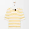 Short Sleeve Sweater in Cotton Blend