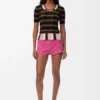 Short Sleeve Sweater in Cotton Blend